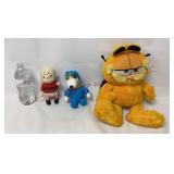 Charlie Brown Pocket Doll, Snoopy & Garfield Plush
