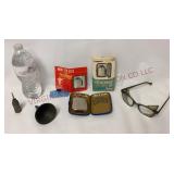 Vtg Thumb Oiler, Funnel, Warmer & Safety Glasses