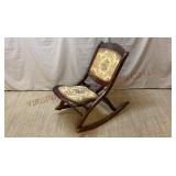 Antique Victorian Folding Rocking Chair