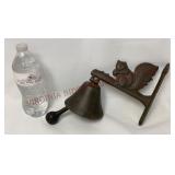 Cast Iron Wall Mount Squirrel Bell