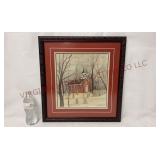 P Buckley Moss Old Brick Union Church Framed Print