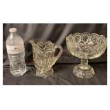 Moon & Stars Glass Creamer & Footed Compote