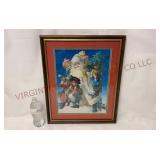Victorian Style Santa & Friends Framed Print