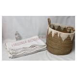 Threshold Full / Queen Blanket & Woven Basket