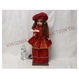Vintage Animated Lighted Holiday Doll - 24" Tall