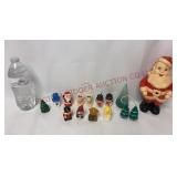 Vintage Gurley 8.5" Santa & Assorted Candles