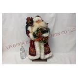 Standing Santa Claus w Wreath - 24" Tall
