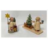 Wendt & Kuhn Erzgebirge Wooden Angel Figures