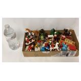 Vintage Painted Wood Christmas Ornaments