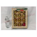 Vintage Shiny Brite 2.5" Ball Ornaments w Box