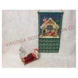 Vintage Animated Snoring Santa & Advent Calendar