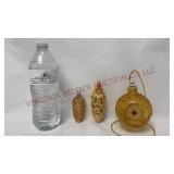 West German Pinecone & Ball, Unmarked Pinecone