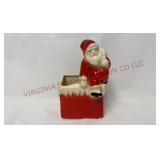Vintage Santa Claus on Chimney Planter - 6.75" t