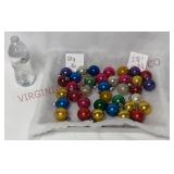 Vintage 1-3/4" Mercury Glass Ball Ornaments - 36