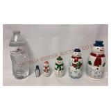 Wooden Snow Family Nesting Dolls - 5 Piece Set