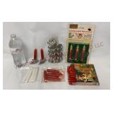 Vtg Candle Clips, Candles & Candle Light Ornaments