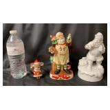 Enesco Mouse, Homco & Porcelain Santa Figures