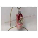 Inge-Glas W German Kitten in Slipper Ornament