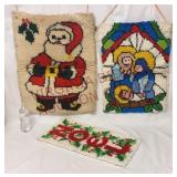 Vintage Latch Hook Christmas Decor - 3