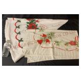Vintage Christmas Tablecloths - 2 - See Desc