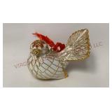 Cloisonne Enamel White Dove Bird Ornament