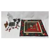 Metal Kitchen Ornaments & Log Cabin Quilted Square