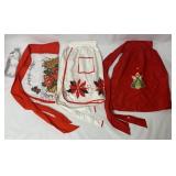 Kitchen - Christmas Holiday Fabric Half Aprons - 3