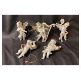 Vintage Plastic Angel Cherub Ornaments - Italy