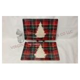 Tommy Bahamas Melamine 16"x11" Christmas Trays