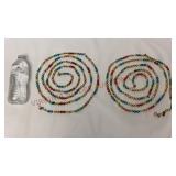 Vintage Mercury Glass Bead Garland - 2 - 8ft Long