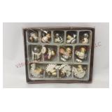 Vintage Painted Wood Angel Ornament Set - Sealed