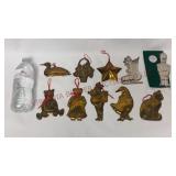 Vintage Dept 56 Ornaments - Brass & Silver Plate