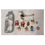 Vintage Clip-On Bird & Small Ornaments
