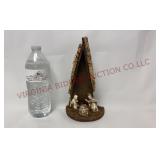 Vintage Italian Nativity Creche Manger 8.75" Tall