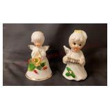 Vintage Napco Angel Bell & Unmarked Angel Figurine