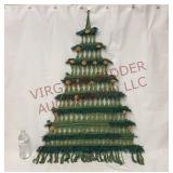 1970s Macrame Christmas Tree 40" Wall Hanging