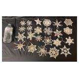 Vintage Hand Made Crochet Snowflakes - 23
