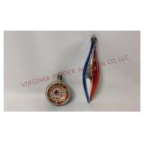 Vintage Poland Indent & Teardrop Glass Ornaments