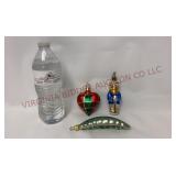 German Glass Ornaments - Heart, Sailor & Peas