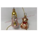 Inge-Glas W German Angel & Bear Ornaments