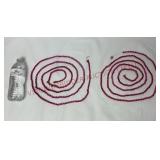 Vintage Mercury Glass Bead Garlands - 2 - 8ft Each