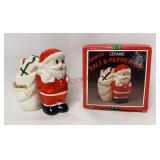Vintage Ceramic Santa Salt & Pepper Set w Box