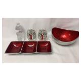Stemless Wine Glasses & Metal Party Servers