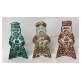 Mid Century Ceramic Wise Men Set - 4.25" tall