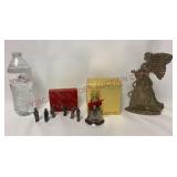 Vintage Silver Plate Nativity, Bell & Angel Figure