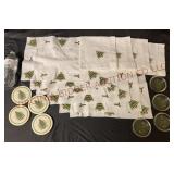 Christmas Tree Coaster Sets & Table Linens