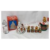 Vintage Porcelain Tree, NOEL Set & Bear Music Box