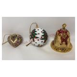 Cloisonne Enamel Ornaments - Heart, Ball & Bell