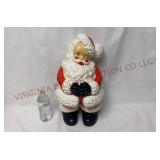 Vintage Atlantic Mold Ceramic Winking Santa - 19"