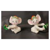 Vintage Napcoware Christmas Candle Climber Mice